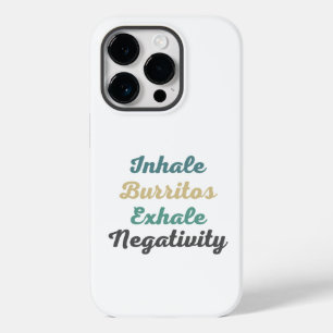 Coque Pour iPhone 14 Pro Inhale Burritos Exhale Négativité