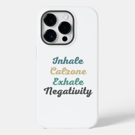 Coques Case-Mate iPhone Inhale Calzone Exhale Négativité Téléphone Case (Verso)