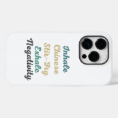 Coques Case-Mate iPhone Inhale Chinoise Fraisée Exhale Négativité (Verso (horizontal))