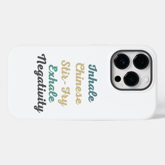 Coques Case-Mate iPhone Inhale Chinoise Fraisée Exhale Négativité (Verso (horizontal))