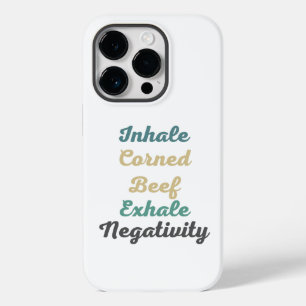Coque Pour iPhone 14 Pro Inhale Corned Beef Exhale Négativité Téléphone Cas