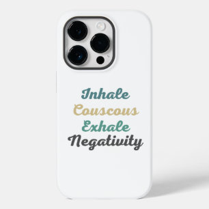 Coque Pour iPhone 14 Pro Inhale Couscous Exhale Négativité Téléphone Case