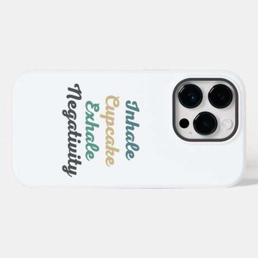 Coques Case-Mate iPhone Inhale Cupcake Exhale Négativité Téléphone (Verso (horizontal))