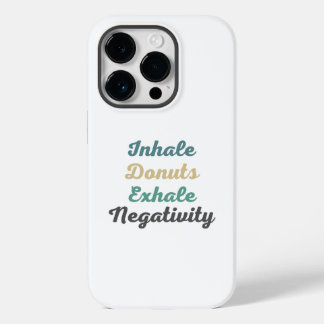 Coque Pour iPhone 14 Pro Inhale Donuts Exhale Négativité Téléphone Case