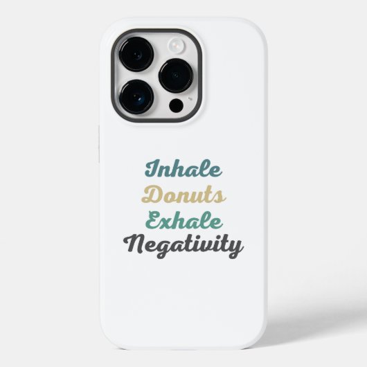 Coques Case-Mate iPhone Inhale Donuts Exhale Négativité Téléphone Case (Verso)