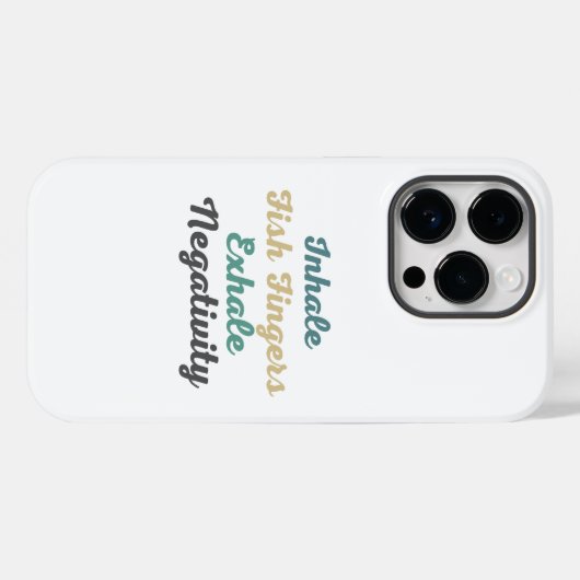 Coques Case-Mate iPhone Inhale Poisson Doigts Exhale Négativité Téléphone (Verso (horizontal))