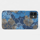 Coques Case-Mate iPhone Iniki Point Hawaïen Hibiscus Floral Bleu (Dos (Horizontal))