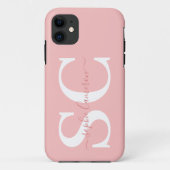 Coques Case-Mate iPhone Initiale à la typographie graphique en gras (Dos)