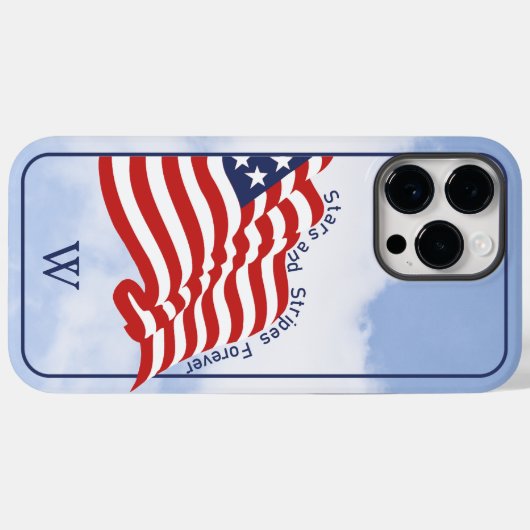 Coques Case-Mate iPhone Initiale : American Flag Stars & Stripes pour touj (Verso (horizontal))