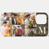 Coques Case-Mate iPhone Initiale géante 6 Photo Collage Bois Rustique (Verso (horizontal))