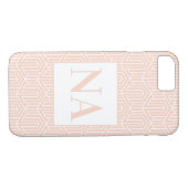 Coques Case-Mate iPhone Initiale géométrique Pastel / monogramme (Dos (Horizontal))