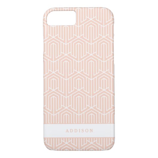 Coques Case-Mate iPhone Initiale géométrique Pastel / monogramme (Dos)