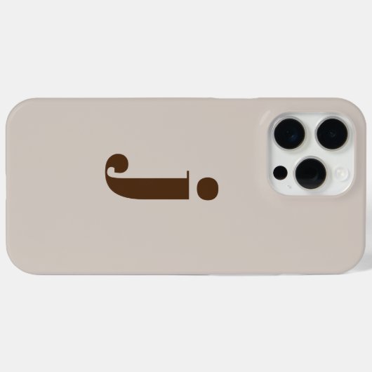 Coques Case-Mate iPhone Initiale moderne simple Monogramme Beige (Verso (horizontal))