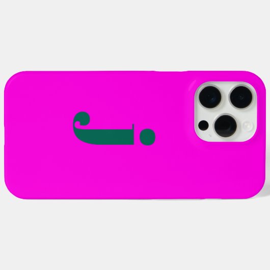 Coques Case-Mate iPhone Initiale moderne simple Monogramme rose chaud (Verso (horizontal))