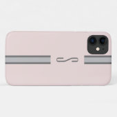 Coques Case-Mate iPhone Initiale rose personnalisée (Dos (Horizontal))