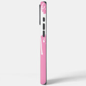 Coques Case-Mate iPhone initiales abstraites de nom de monogramme rose et (Verso / Gauche)