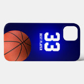 Coques Case-Mate iPhone Initiales Basket | Cadeaux sportifs (Verso (horizontal))