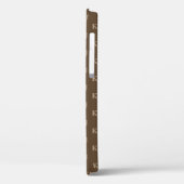 Coques Case-Mate iPhone Initiales Brown et beige Motif (Verso / Gauche)