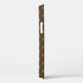 Coques Case-Mate iPhone Initiales Brown et beige Motif (Verso / Droite)