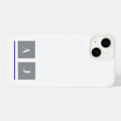 Coques Case-Mate iPhone Initiales classiques grises et blanches (Verso (horizontal))