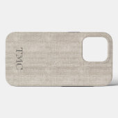 Coques Case-Mate iPhone INITIALES Classiques Luxe Linge naturel Technologi (Verso (horizontal))
