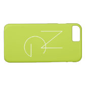 Coques Case-Mate iPhone Initiales de chevauchement modernes 2 | Lime vert (Dos (Horizontal))