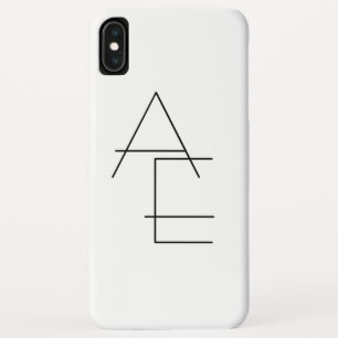 Case-Mate iPhone Case Initiales de chevauchement modernes 2 Noir en bl