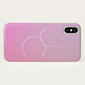 Coques Case-Mate iPhone Initiales de chevauchement modernes 2 | Ombre rose (Dos (Horizontal))