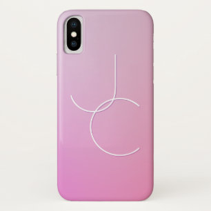 Case-Mate iPhone Case Initiales de chevauchement modernes 2   Ombre rose