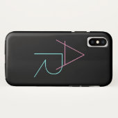 Coques Case-Mate iPhone Initiales de chevauchement modernes | Rose Turquoi (Dos (Horizontal))