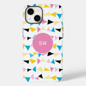 Coques Case-Mate iPhone Initiales de confettis géométriques modernes simpl (Verso)