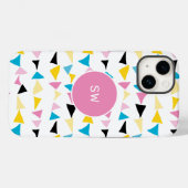 Coques Case-Mate iPhone Initiales de confettis géométriques modernes simpl (Verso (horizontal))