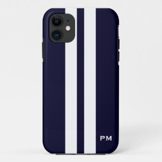 Etui iPhone Case-Mate Initiales de emballage de rayures du blanc