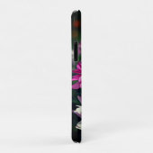 Coques Case-Mate iPhone Initiales de fleur Dahlia rose et blanc (Dos/Droite)