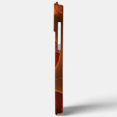 Coques Case-Mate iPhone Initiales de l'art fractal orange rouge abstrait l (Verso / Gauche)