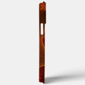 Coques Case-Mate iPhone Initiales de l'art fractal orange rouge abstrait l (Verso / Droite)