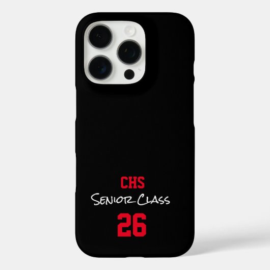 Coques Case-Mate iPhone Initiales de l'école SENIOR classe année de classe (Verso)