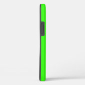Coques Case-Mate iPhone Initiales de monogramme brillant vert néon (Verso / Droite)