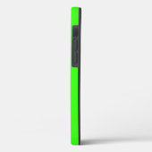 Coques Case-Mate iPhone Initiales de monogramme brillant vert néon (Verso / Gauche)