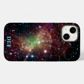 Coques Case-Mate iPhone initiales de nom de nébuleuse de la Dumbbell astro (Verso (horizontal))