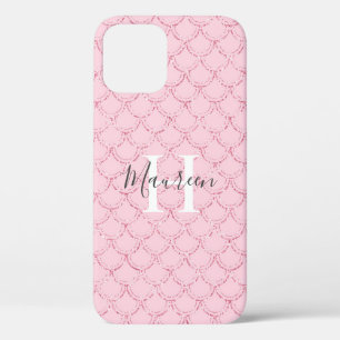 Case-Mate iPhone Case Initiales de nom en monogramme Rose Écailles de si