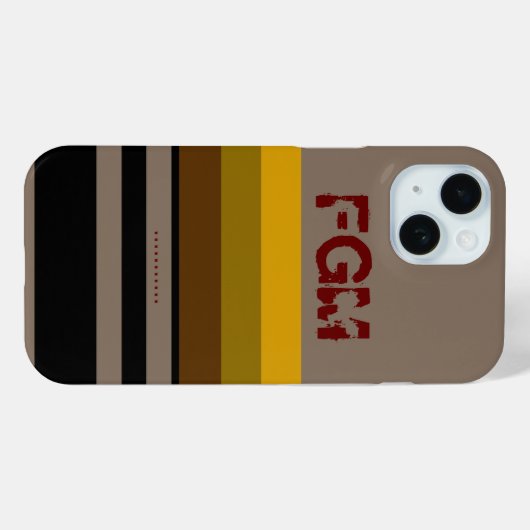 Coques Case-Mate iPhone Initiales de nom trié (Verso (horizontal))
