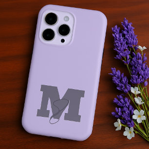 Coque iPhone 15 Pro Max Initiales de pastel moderne, simple et minimaliste