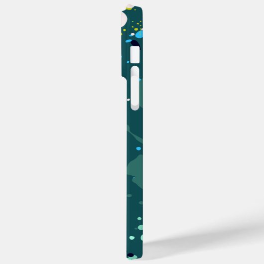 Coques Case-Mate iPhone Initiales de peinture verte cool (Verso / Gauche)