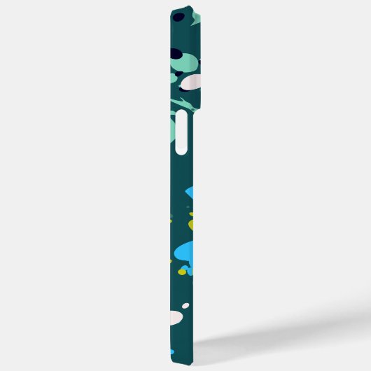 Coques Case-Mate iPhone Initiales de peinture verte cool (Verso / Droite)