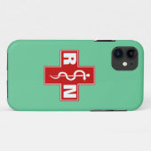 Coques Case-Mate iPhone Initiales d'infirmière (Dos (Horizontal))