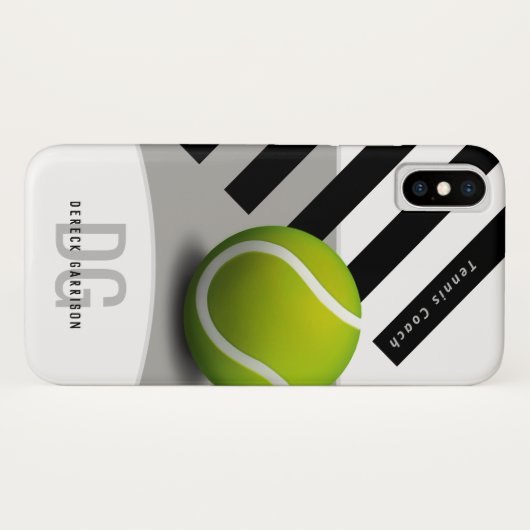 Coques Case-Mate iPhone Initiales du car de tennis professionnel | (Dos (Horizontal))
