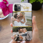 Case-Mate iPhone Case Initiales en marbre gris chic et en or et 2 photos<br><div class="desc">Boîtier de téléphone photo chic que vous pouvez customiser avec 2 de vos photos préférées ainsi que vos initiales. Le design a un arrière - plan en marbre gris avec des bordures d'or et de la typographie. Conçu pour iphone 11 Pro Max mais il conviendra à de nombreux autres modèles....</div>