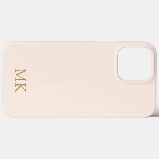 Coques Case-Mate iPhone Initiales en or rose vif (Verso (horizontal))