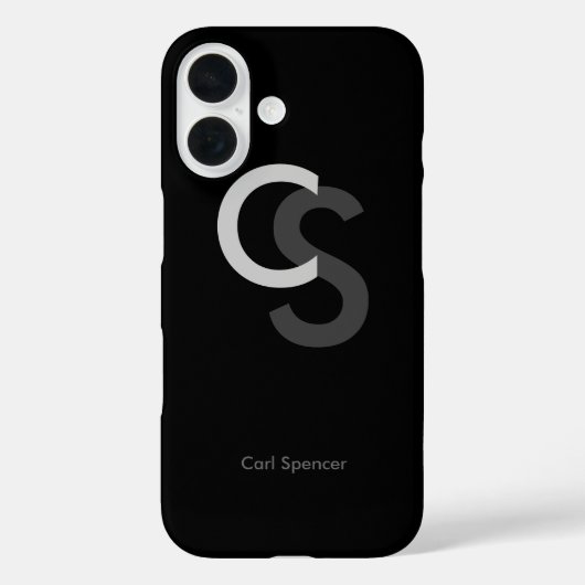 Coques Case-Mate iPhone initiales et nom personnalisés . monogramme (Verso)
